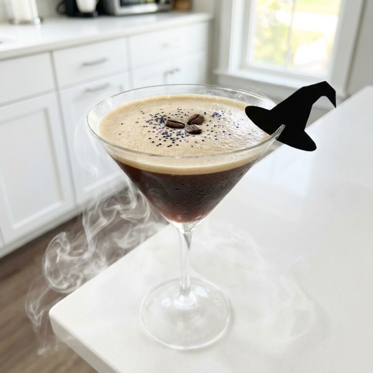 Witch Hat Espresso Martini with Dry Ice Cocktail Recipe