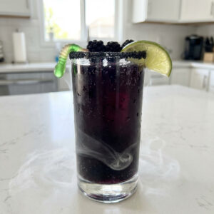 Witch’s Brew with Black Vodka and Dry Ice Cocktail Recipe