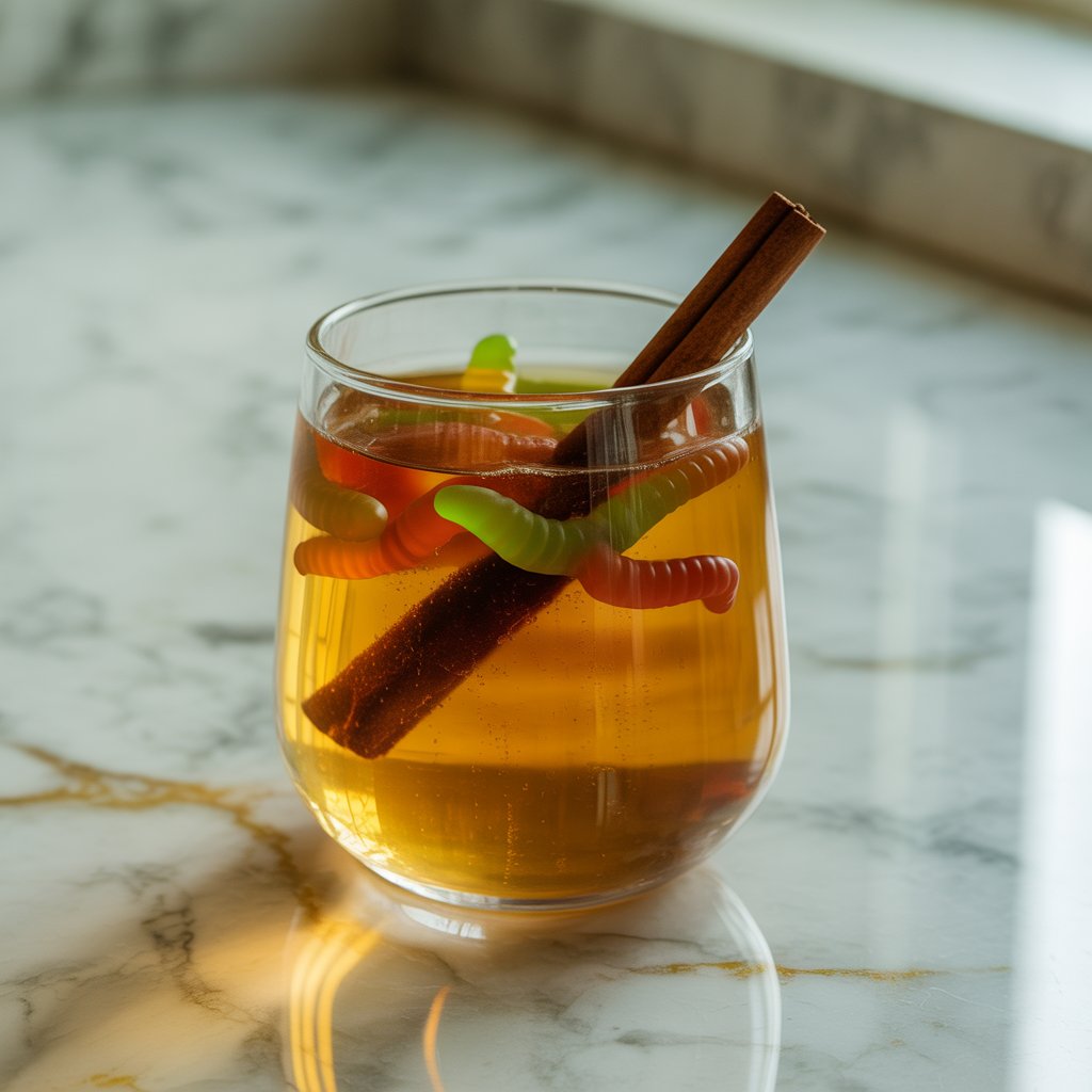 Creepy Crawly Apple Cider Mocktail Recipe