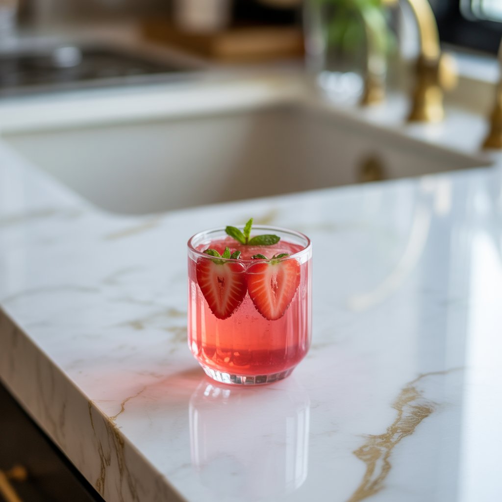 Pink Ghost Strawberry Drink Mocktail Recipe