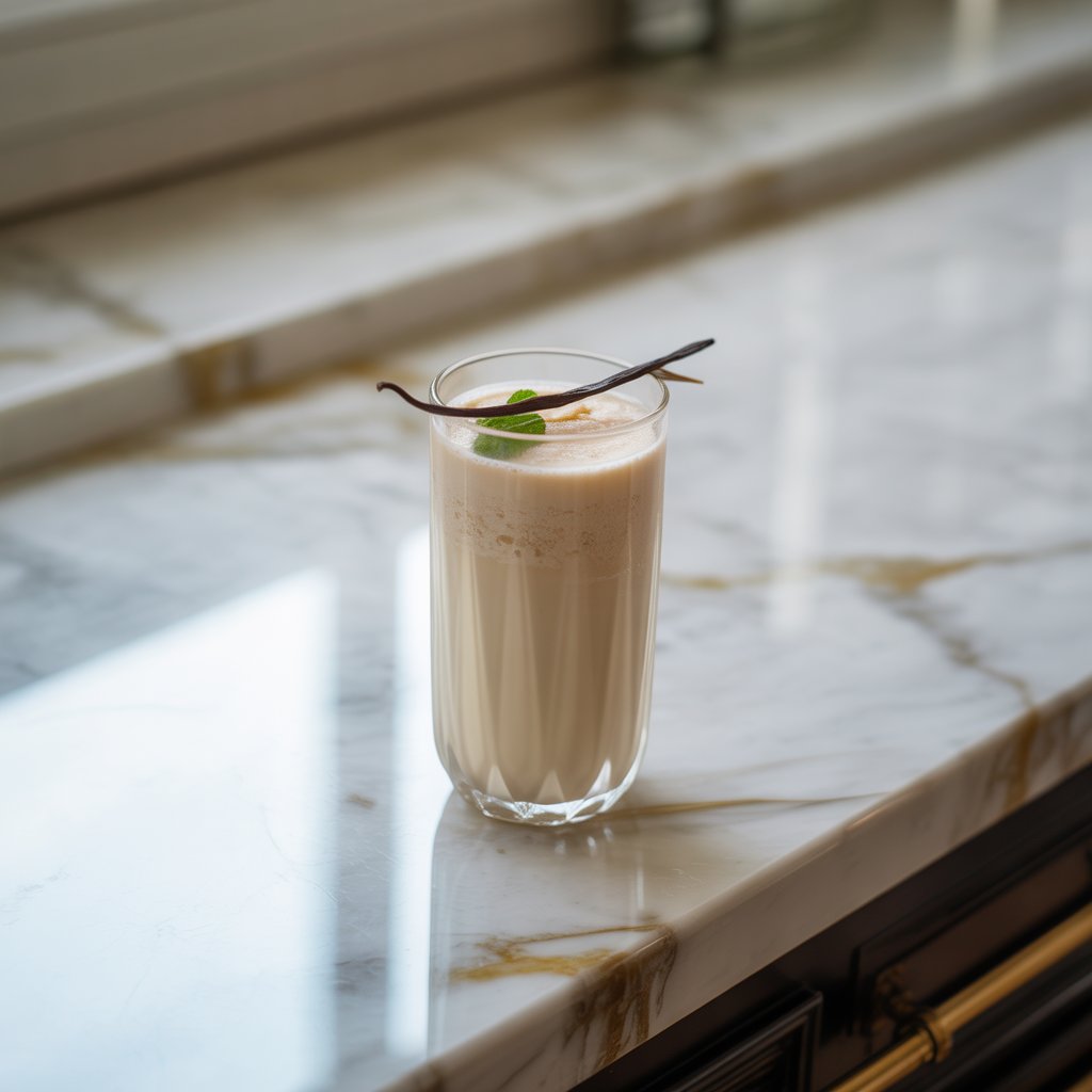 Ghostly Vanilla Milkshake Mocktail Recipe