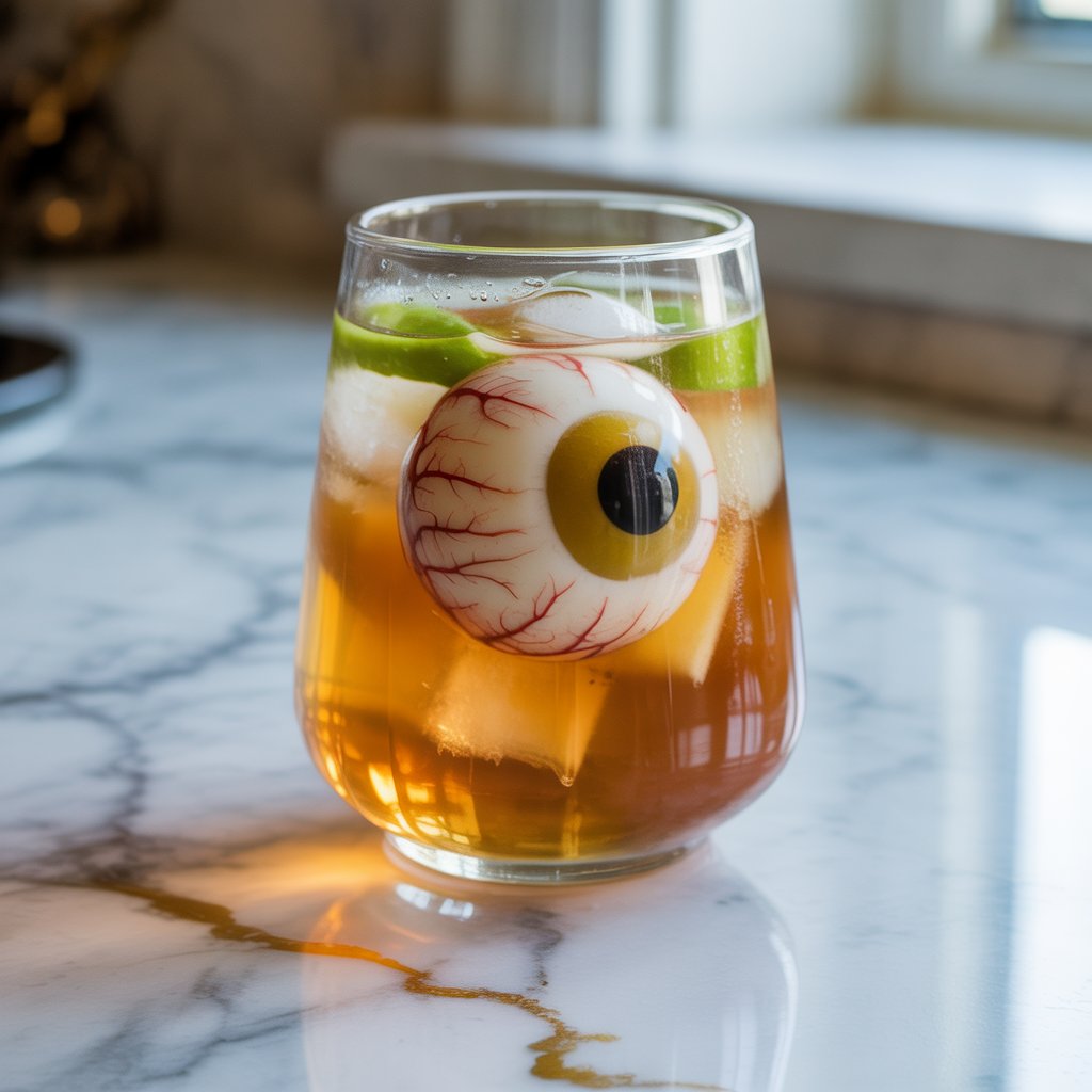 Eyeball Apple Cider Mocktail Recipe