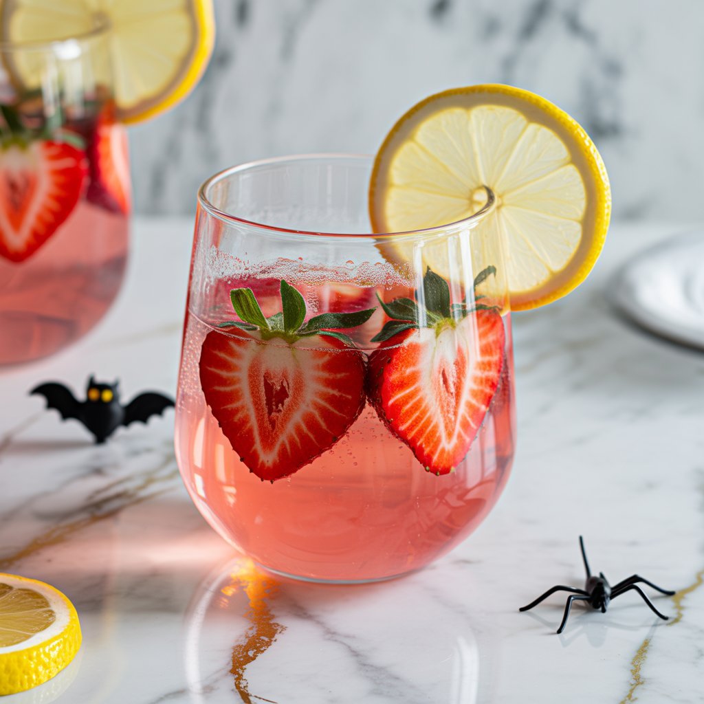 Spooky Strawberry Lemonade Mocktail Recipe