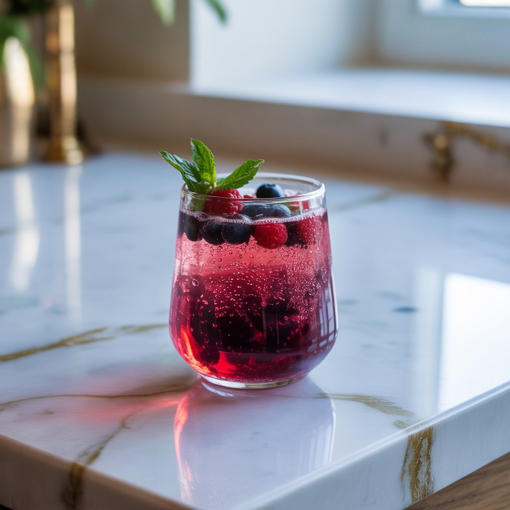 Bubbly Bat Berry Punch Mocktail Recipe