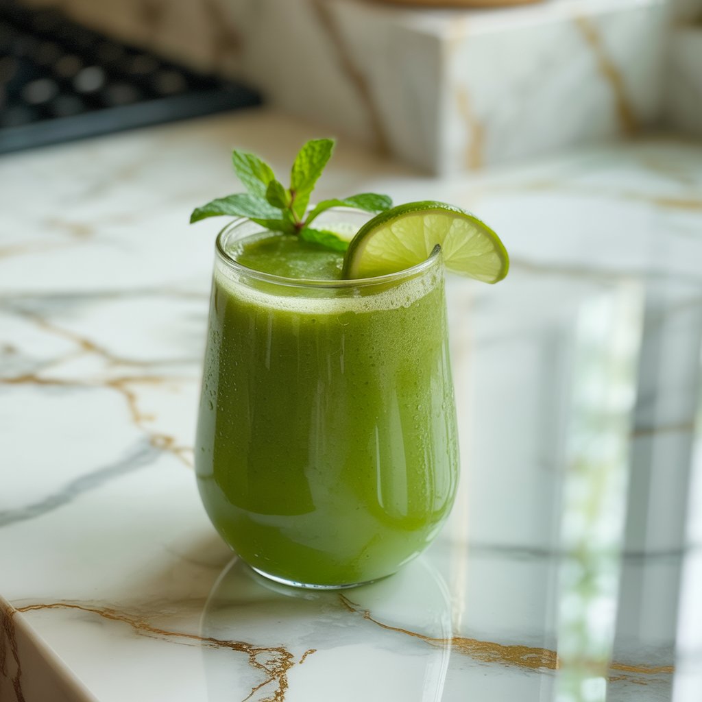 Ghost Glow Green Smoothie Mocktail Recipe