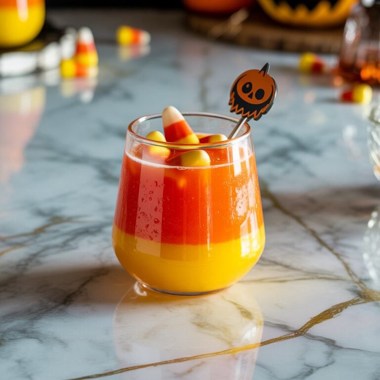 Creepy Candy Corn Punch Cocktail Recipe