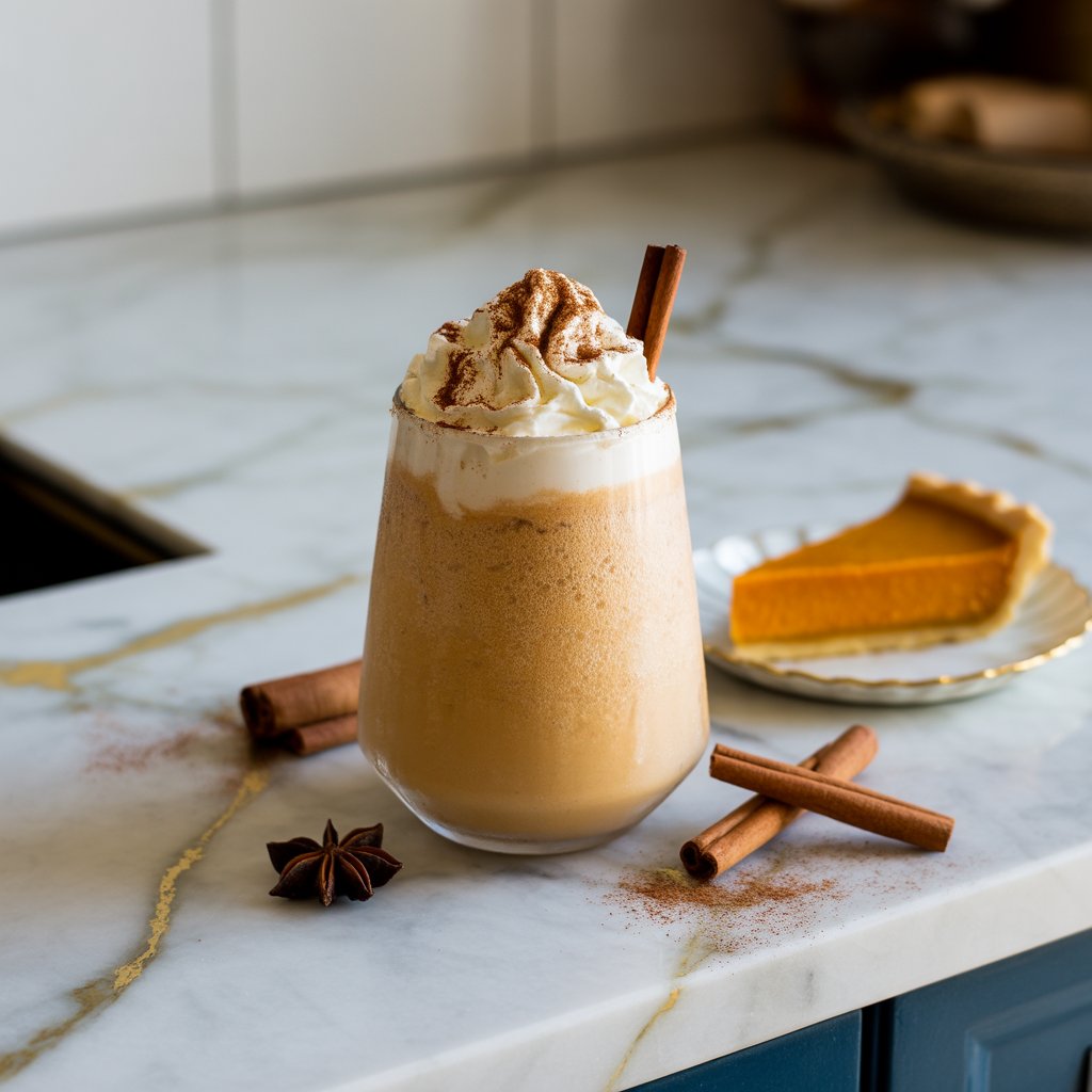 Frozen Pumpkin Pie Shake Mocktail Recipe