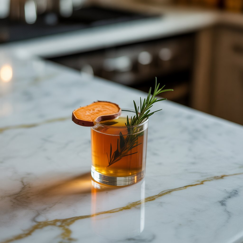 Sweet Potato Bourbon Smash Cocktail Recipe
