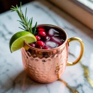 Classic Thanksgiving Mule with Cranberry Juice Cocktail Recipe