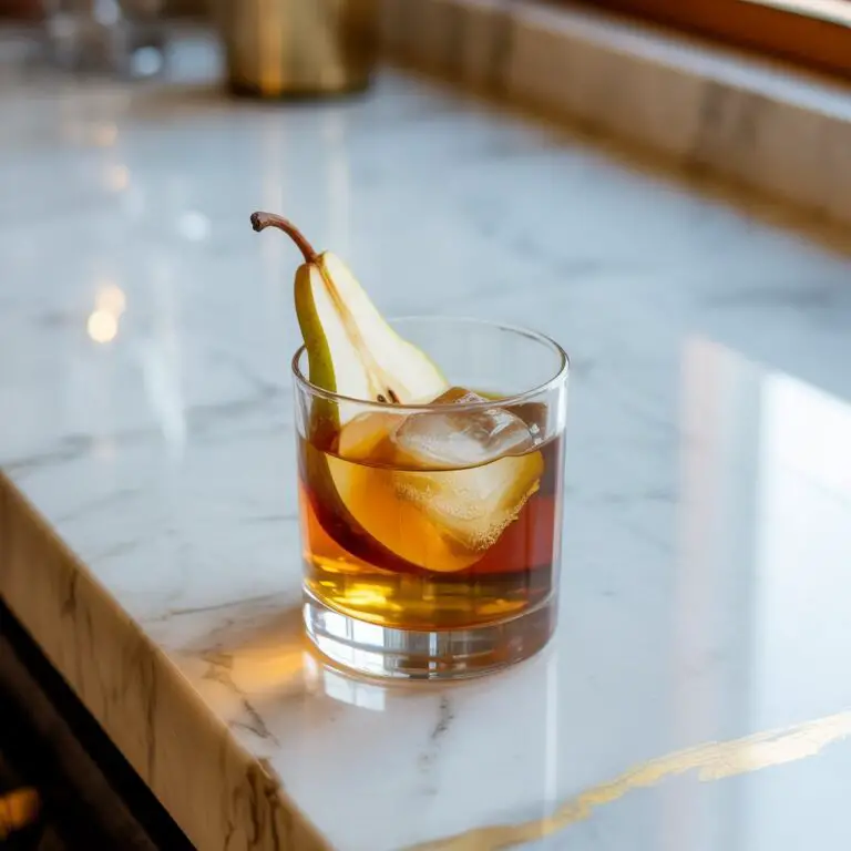 Pear and Bourbon Old Fashioned Cocktail Recipe