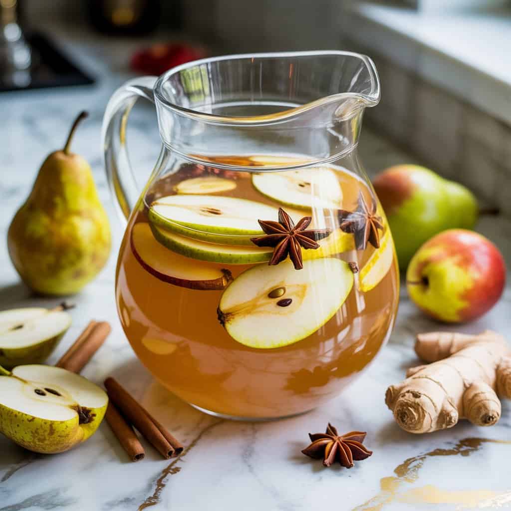 Spiced Pear and Ginger Punch Cocktail Recipe