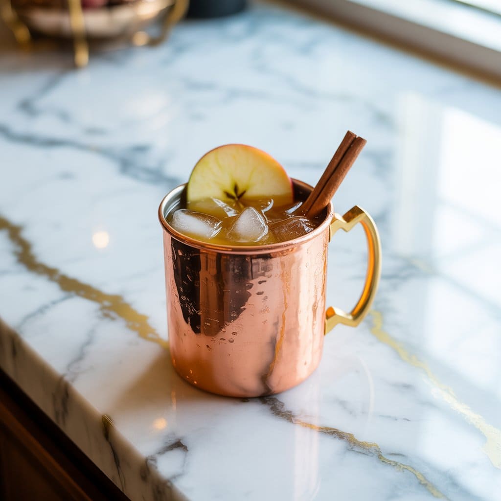 Caramel Apple Cider Mule Cocktail Recipe