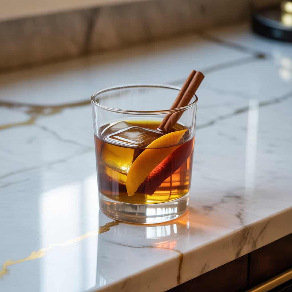 Maple Bourbon Old Fashioned Cocktail Recipe