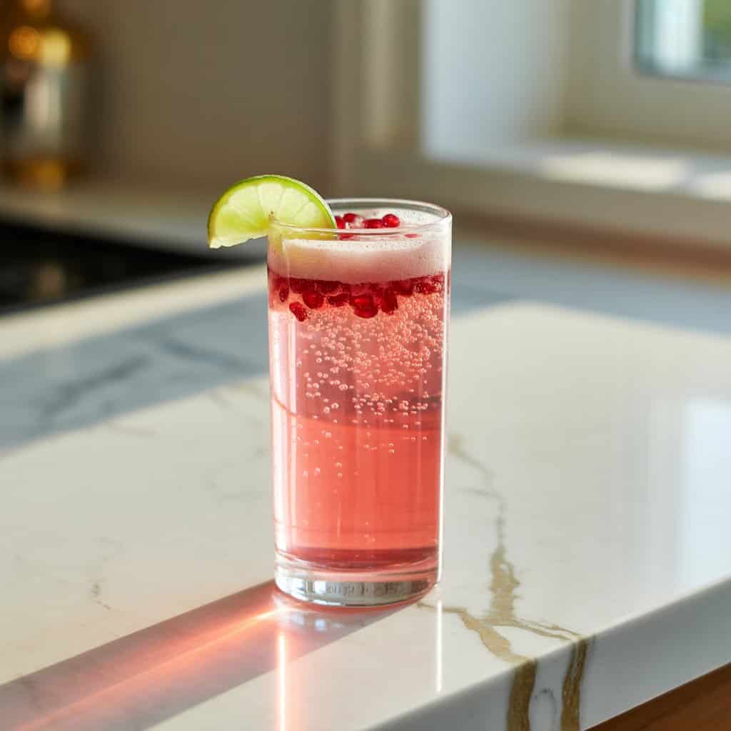 Pomegranate Gin Fizz Cocktail Recipe
