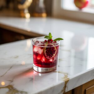 Pomegranate Whiskey Smash Cocktail Recipe