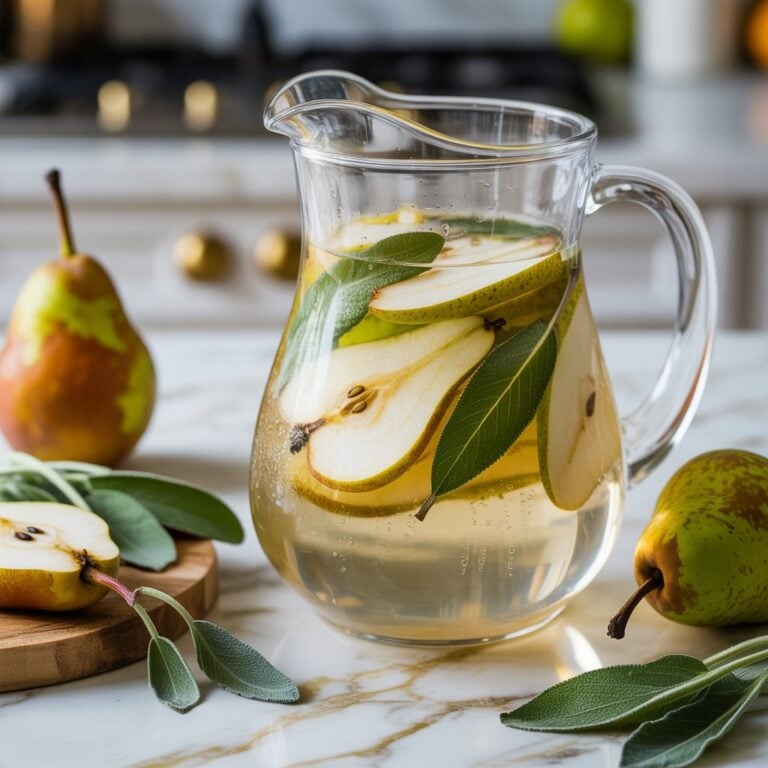 Pear and Sage Spritzer Mocktail Recipe