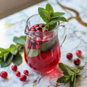 Cranberry Mint Julep Mocktail Recipe