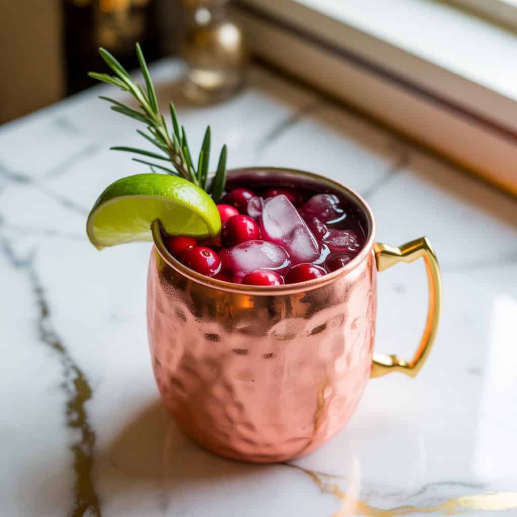 Cranberry Moscow Mule Cocktail Recipe