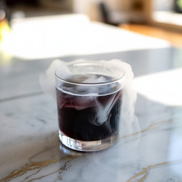 Witch’s Brew with Black Vodka and Dry Ice Cocktail Recipe