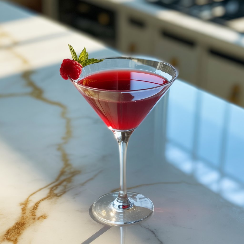 Bloody Vampire Martini with Raspberry Liqueur Cocktail Recipe