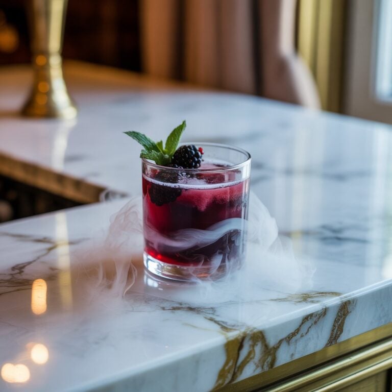 Dry Ice Blackberry Bramble Cocktail Recipe