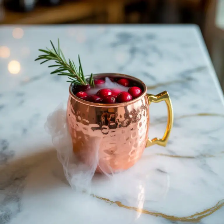 Dry Ice Cranberry Moscow Mule Cocktail Recipe