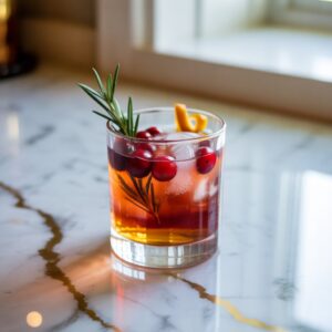 Cranberry Whiskey Smash Cocktail Recipe