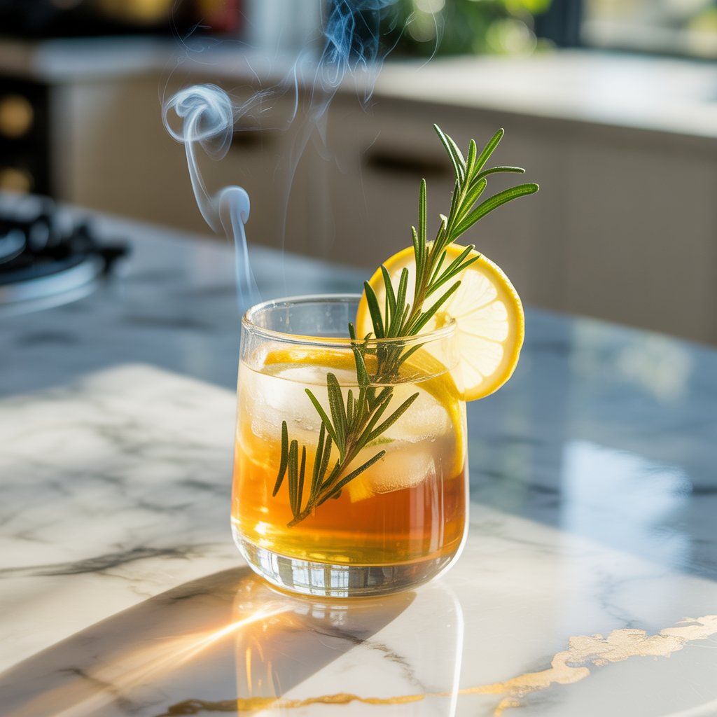 Smoked Rosemary Bourbon Lemonade