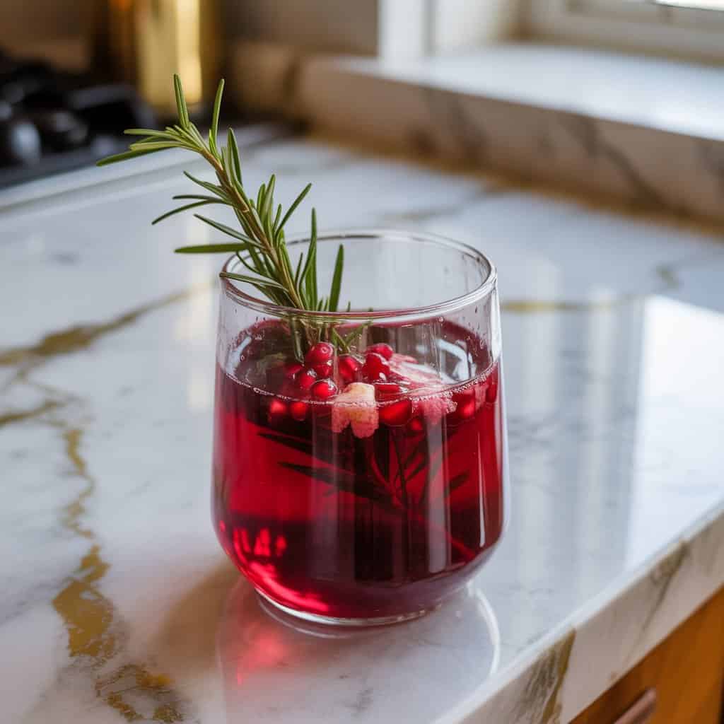 Pomegranate Rosemary Cooler Mocktail Recipe