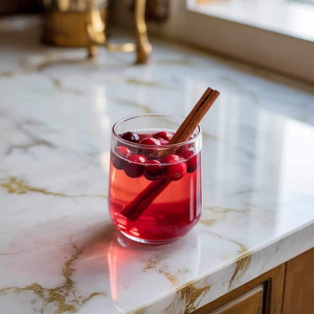 Cinnamon Cranberry Spritz Mocktail Recipe