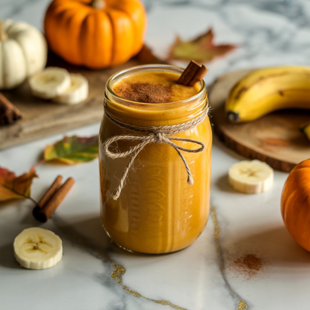 Pumpkin Banana Smoothie Mocktail Recipe
