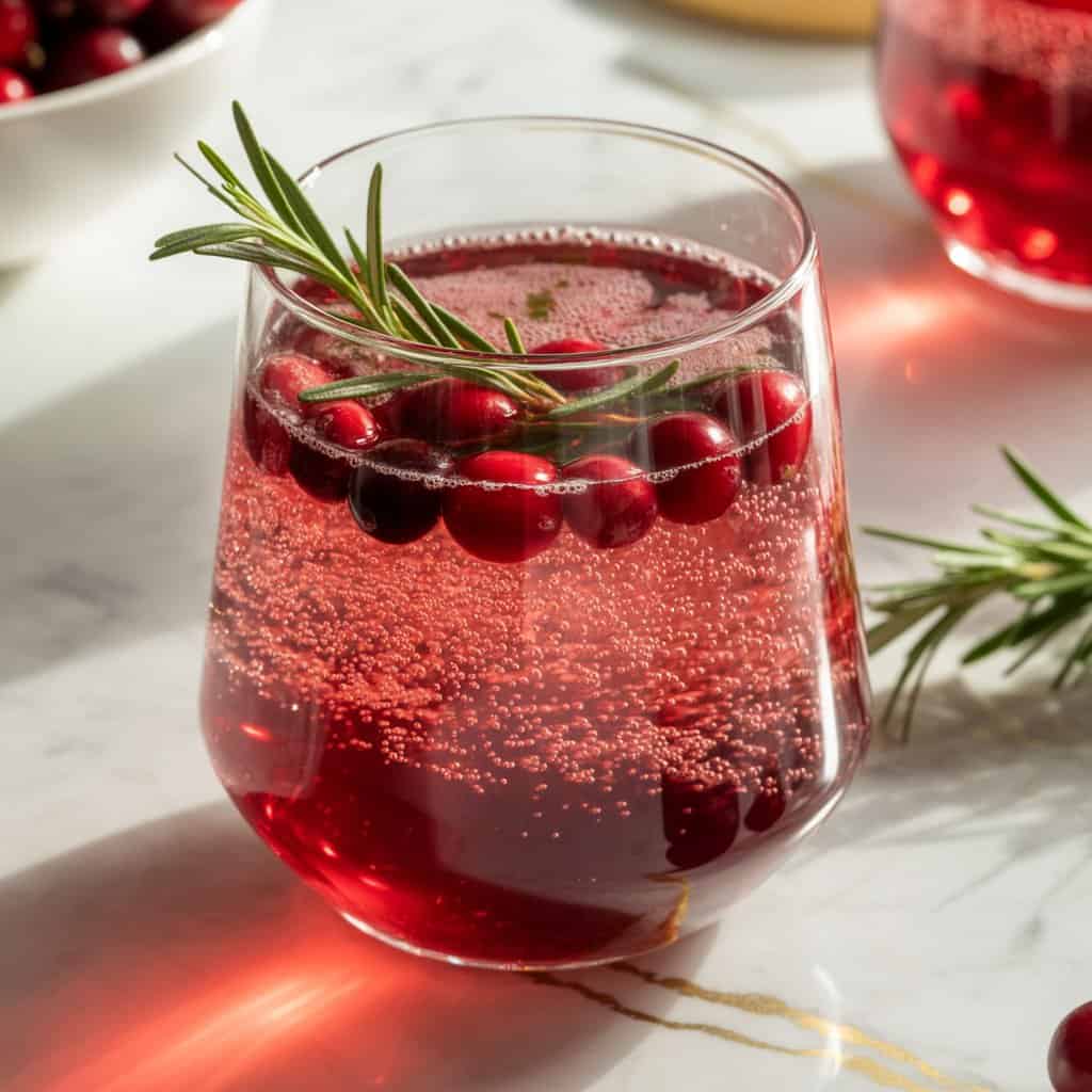 Sparkling Cranberry Punch Mocktail Recipe