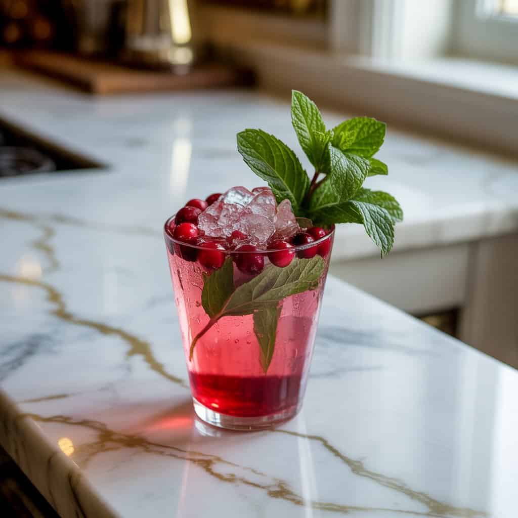 Cranberry Mint Julep Mocktail Recipe