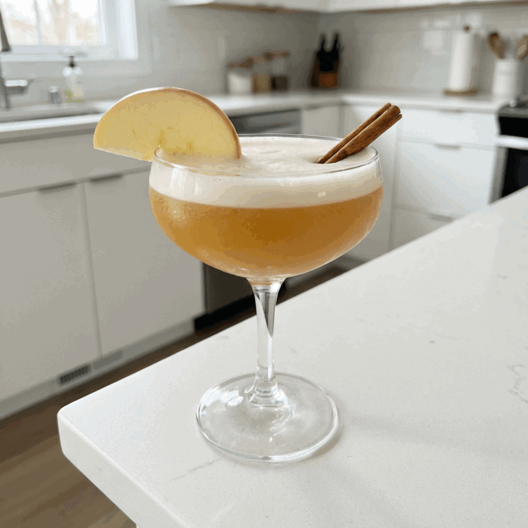 Apple Cider Whiskey Sour Cocktail Recipe