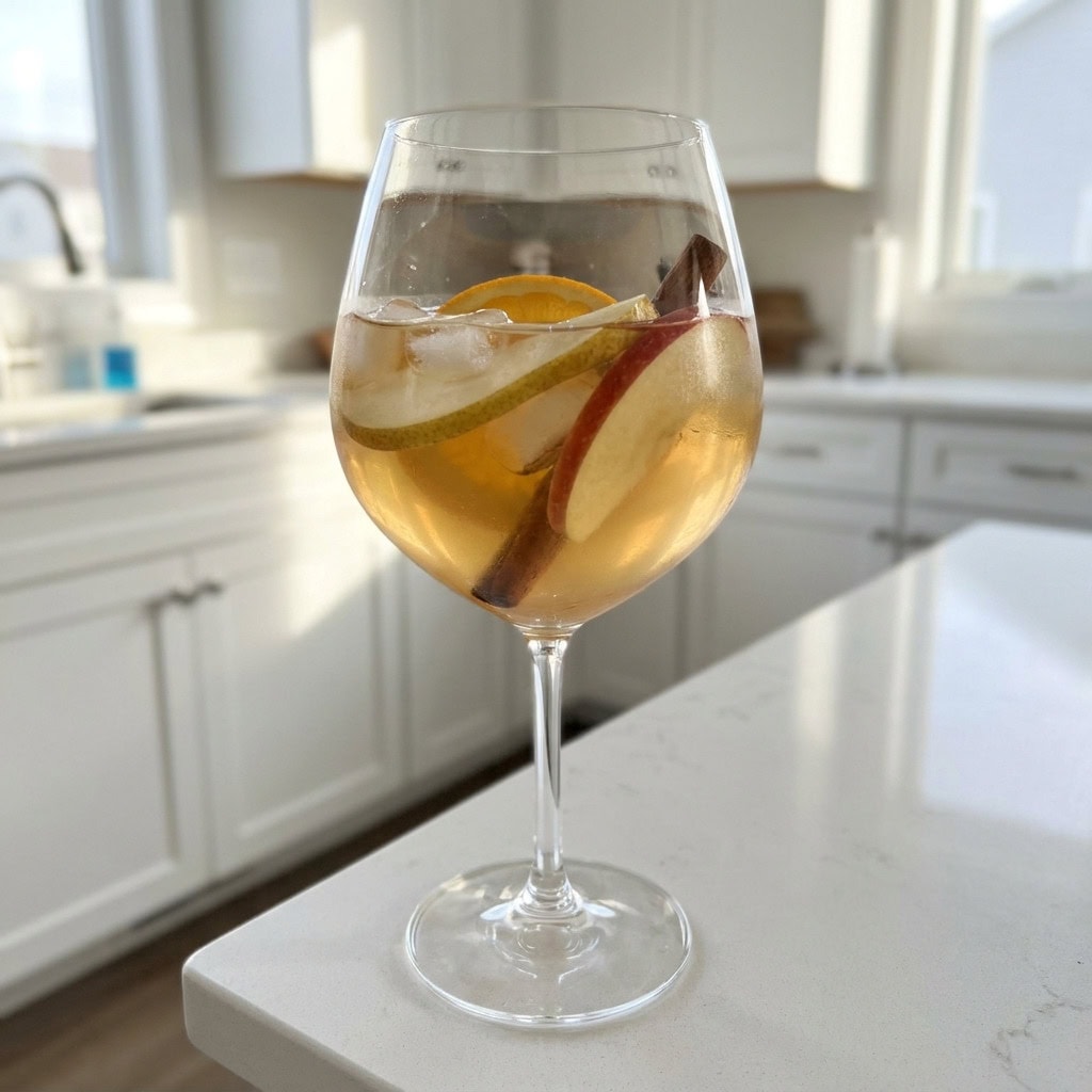 Apple Cider and Pear Sangria Cocktail Recipe