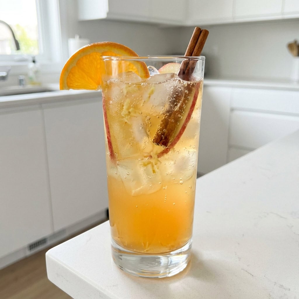 Apple Ginger Kombucha Mocktail Recipe