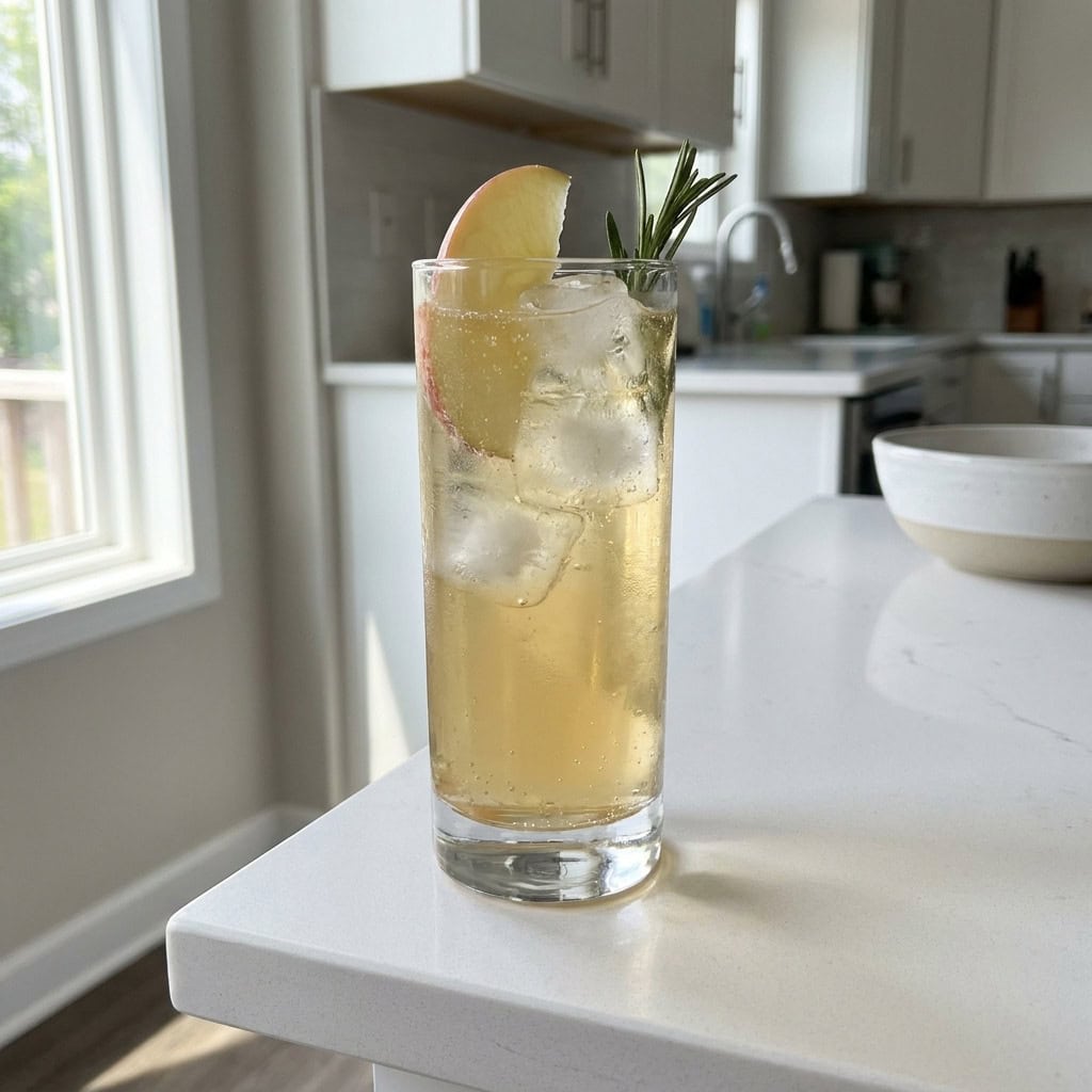 Apple Rosemary Gin Fizz Cocktail Recipe