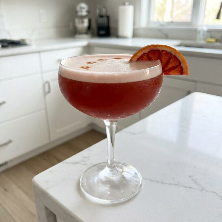 Blood Orange Bourbon Sour Cocktail Recipe