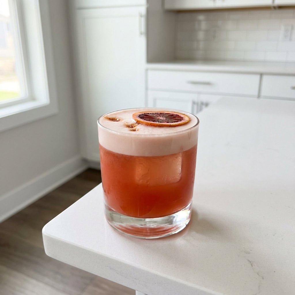 Blood Orange Whiskey Sour Cocktail Recipe