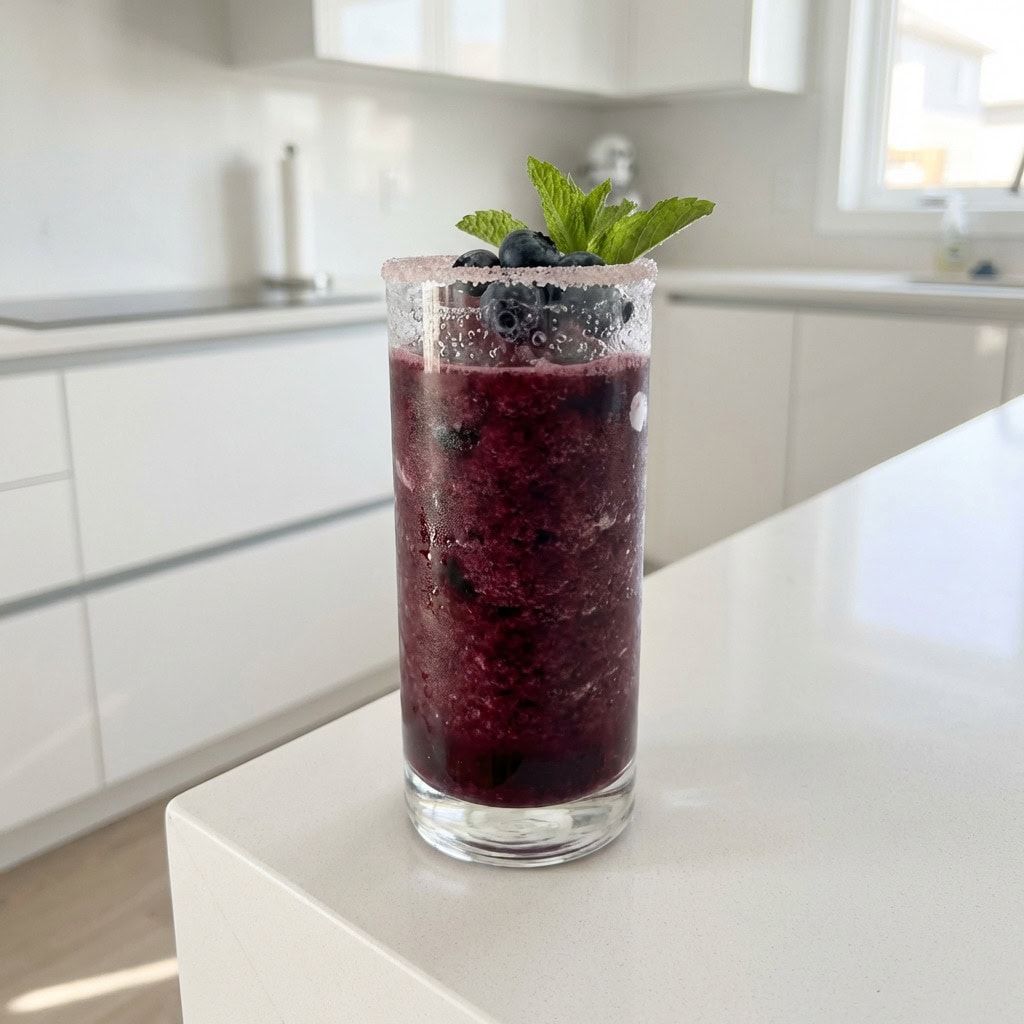 Blueberry Lemon Slush Mocktail Recipe