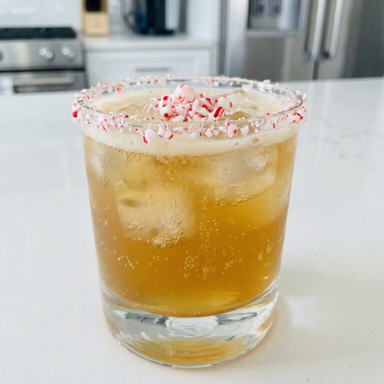 Candy Cane Bourbon Fizz Cocktail Recipe