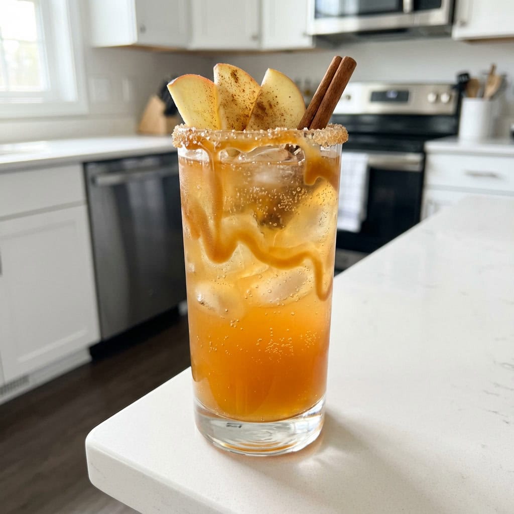 Caramel Apple Soda Mocktail Recipe