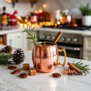 Caramel Pecan Whiskey Mule Cocktail Recipe