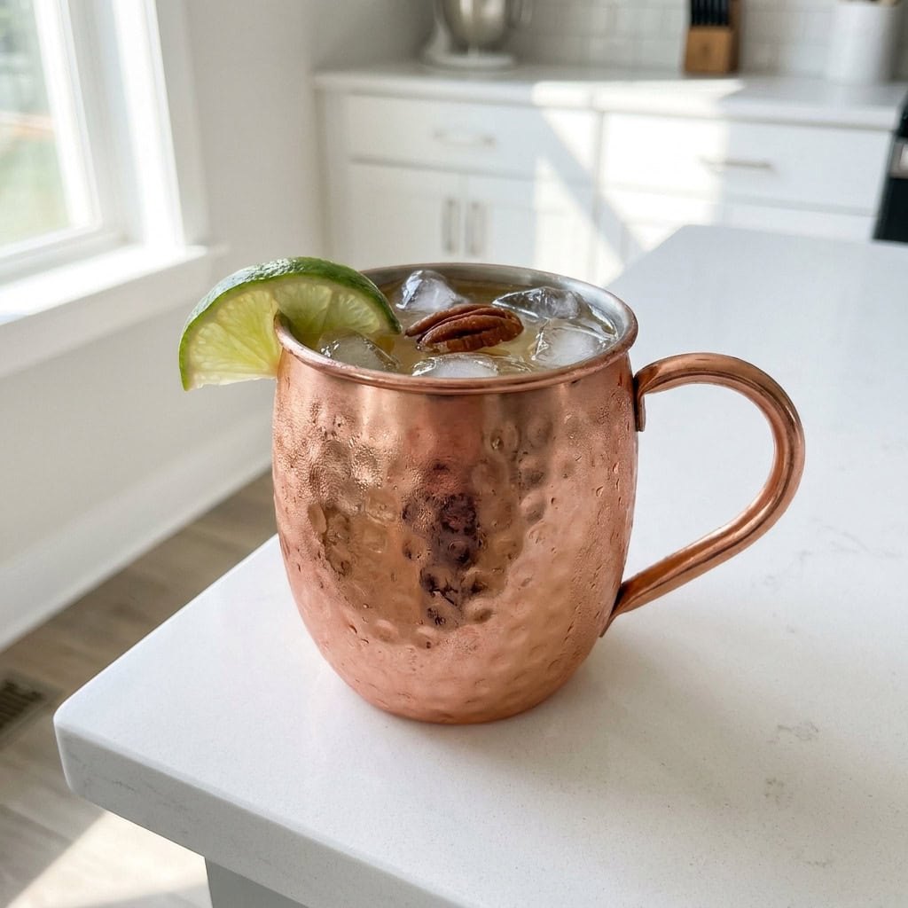 Caramel Pecan Whiskey Mule Cocktail Recipe