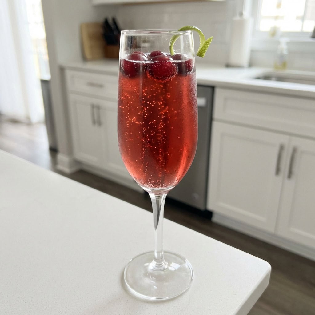 Champagne and Cranberry Juice Cocktail Recipe