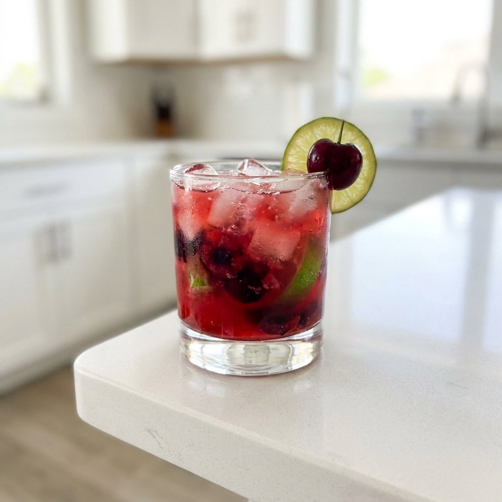 Cherry Caipirinha Cocktail Recipe