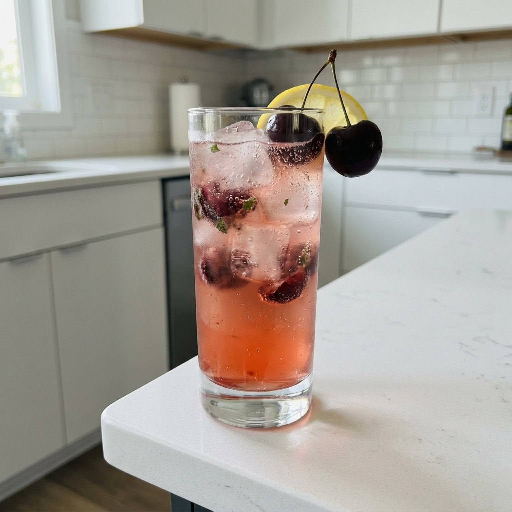 Cherry Gin Fizz Cocktail Recipe