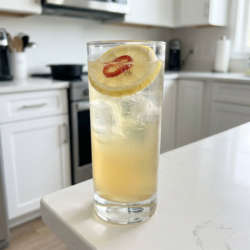 Chili Pepper Gin Fizz Cocktail Recipe