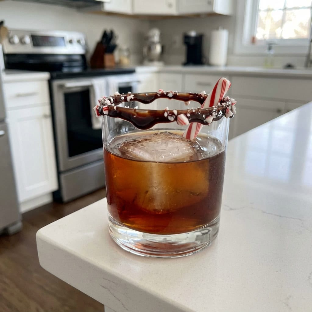 Chocolate Peppermint Old Fashioned Cocktail Recipe