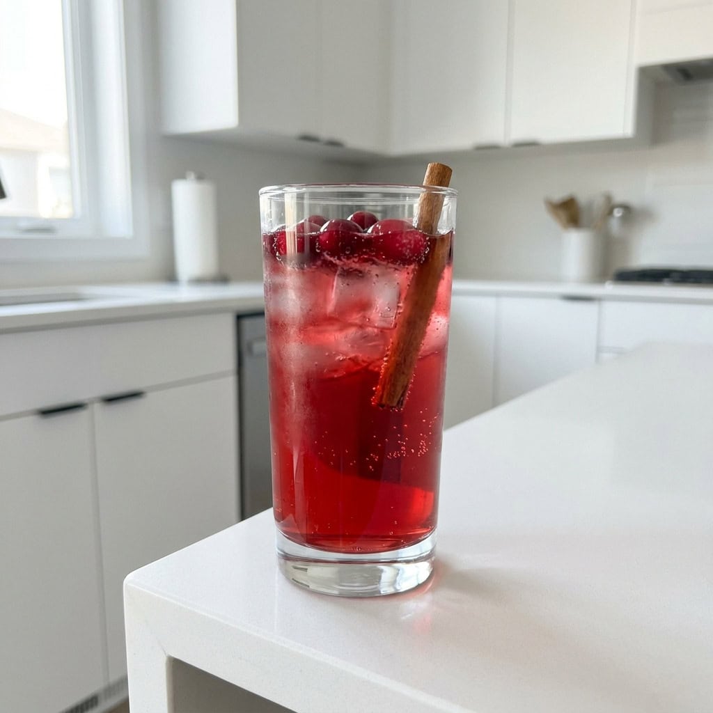 Cinnamon Cranberry Spritz Mocktail Recipe